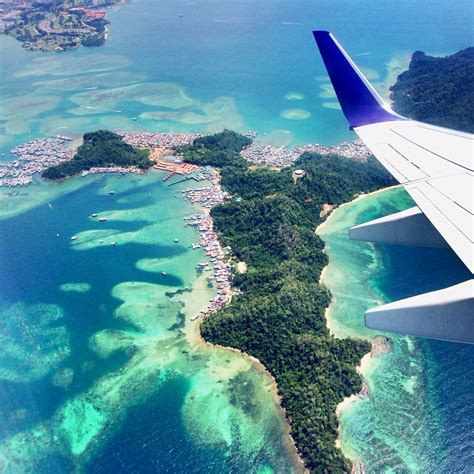 Well known for its natural attractions and rare wildlife. Amazing view from the sky #Sabah #Borneo #Island #Sea | Flickr