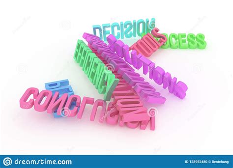 Efficiency Business Conceptual Colorful 3d Rendered Words Typography