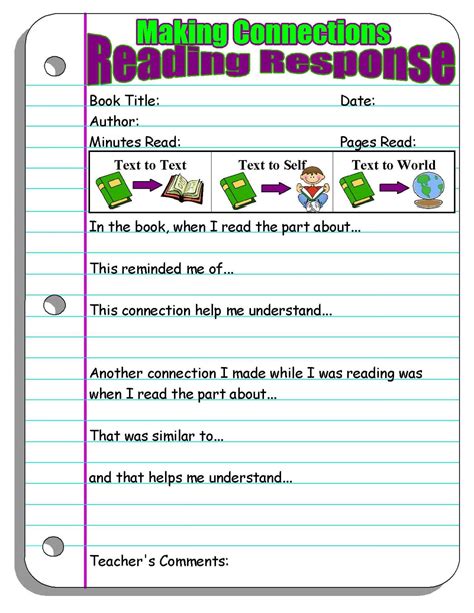 12 Reading Reflection Worksheet Primary - Reading | Reading response, Reading classroom, Graphic ...