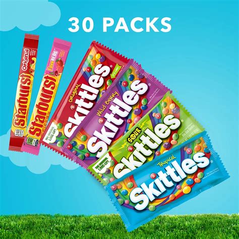 Skittles And Starburst Chewy Candy Variety Pack Full Size 30 Count