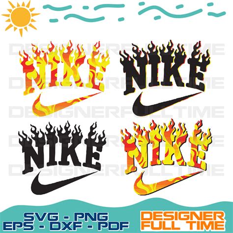 Fire Nike Logo Svg Bundle Trending Svg Nike Logo Svg Nike Inspire
