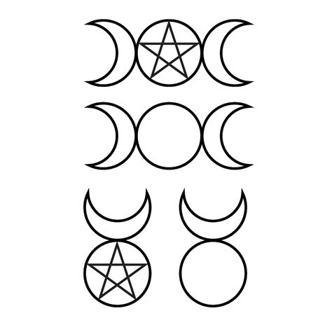 Wiccan Pagan Symbols Clip Art Vector Etsy Uk