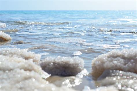 Close Up Of Salt Background Natural Salt Dead Sea Salt Mineral