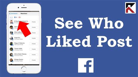 How To See Who Liked My Post Facebook App Youtube