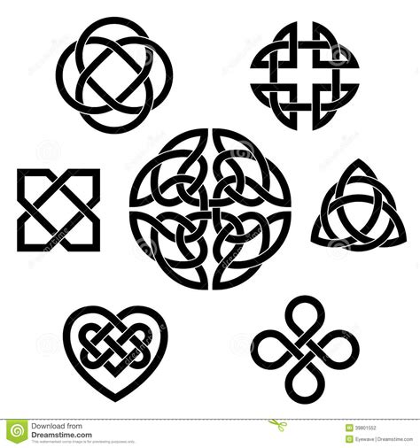 Variety of celtic knots stock vector. Illustration of ornament - 39801552