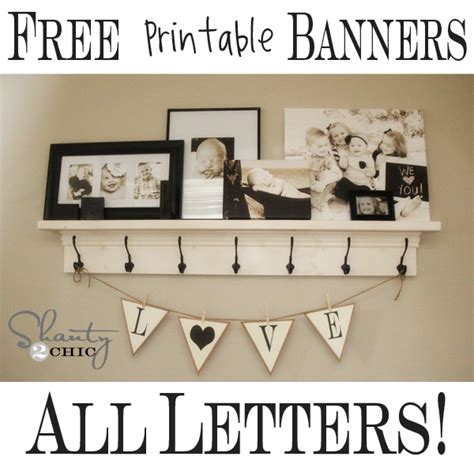 And here is eye candy without an alphabet letter in sight. MORE Free Printable Banners ~ Numbers & Shapes!!! - Shanty ...