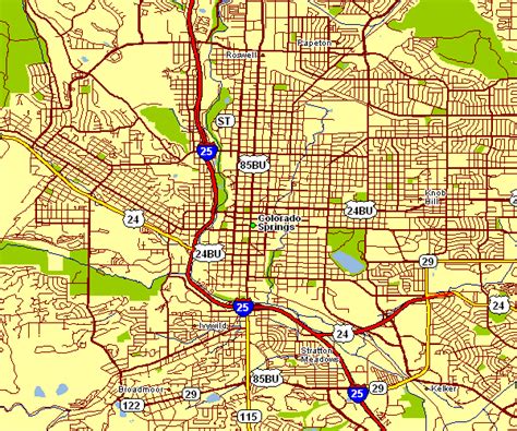 City Map Of Colorado Springs