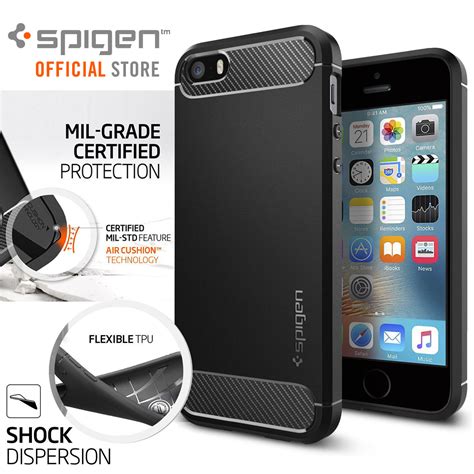 Iphone Se 5s 5 Case Genuine Spigen Rugged Armor Resilient Cover