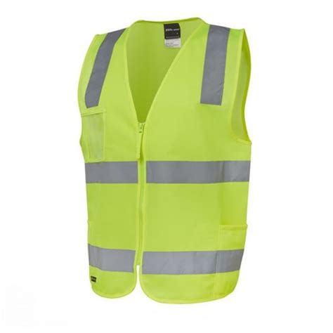 Jbs Dn Zip Safety Vest One Stop Workwear Braybrook Hi Vis