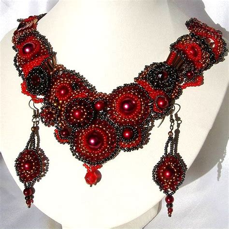 Free Form Beaded Jewelry By Ibolya Barkoczi Royal Red Beaded Jewelry