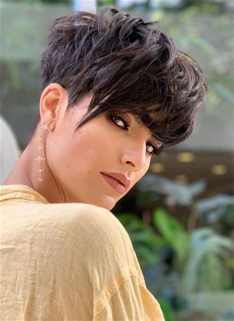 60 classy short haircuts and hairstyles for thick hair #33: Curling short pixie haircut 2020 : How to curl sexy short ...