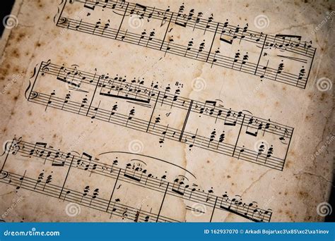 Old Musical Notes Stock Photo Image Of Bass Background 162937070