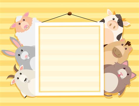 Animal Cartoon On Frame Download Free Vectors Clipart