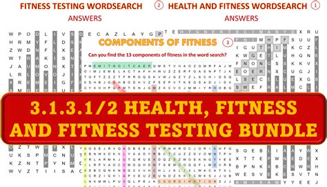 Aqa Gcse Pe Health Fitness And Testing Wordsearches Teaching Resources