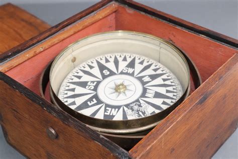 nineteenth century boxed ships compass lannan gallery