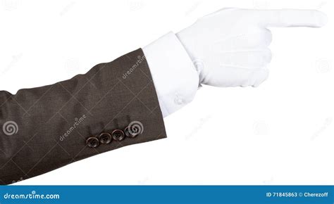 Butler S Gloved Hand Pointing Stock Image Image Of Servant Butler