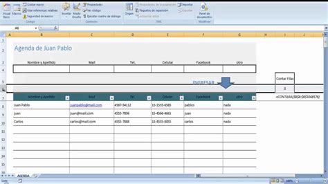 Agenda En Excel Con Búsqueda De Registro Address Book In Excel With