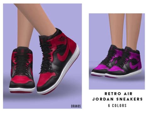 Retro Air Jordan Sneakers Female Ts4 In 2021 Sims 4 Cc Shoes Air