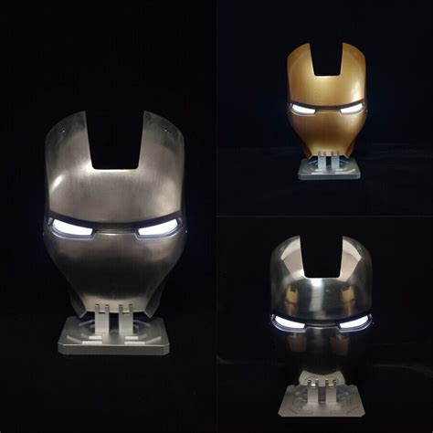 Avengers Iron Man Mark Ii Alloy Mask 11 Replica Led Helmet Faceplate