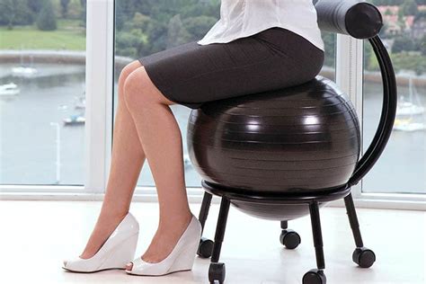 Sitting on exercise ball chairs in an office has pros and cons. 10 Best Office Ball Chairs Reviews 2017 | BestViva