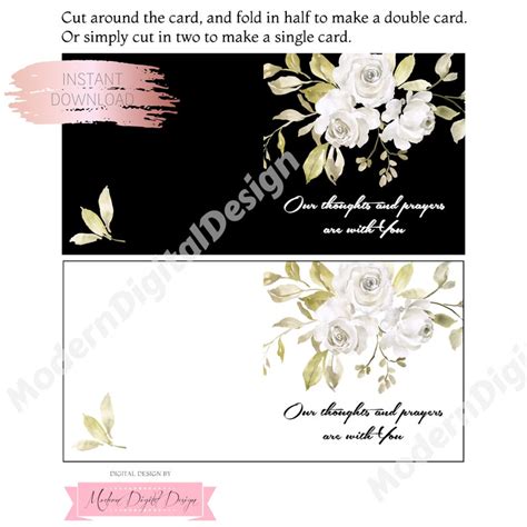 Printable Sympathy Card Deepest Sympathy Card Digital Condolences