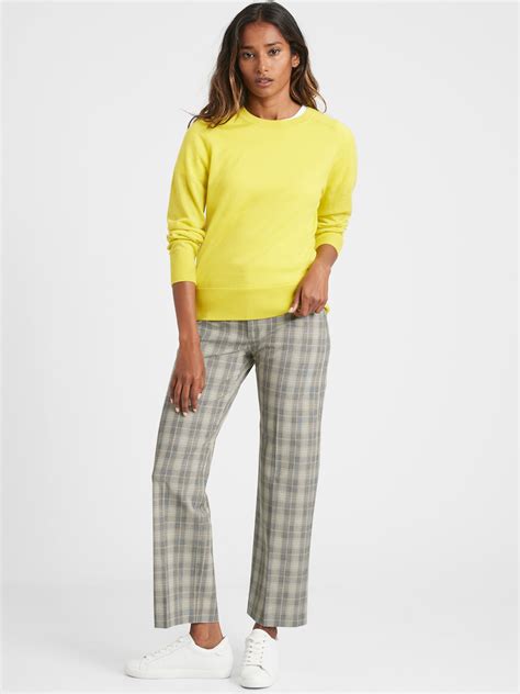 Petite High Rise Relaxed Straight Pant Banana Republic