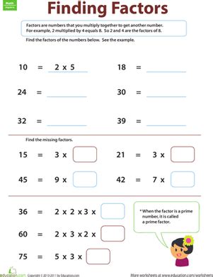 Factorials worksheet1.can a factorial be defined for a negative number? Finding Factors | Worksheet | Education.com