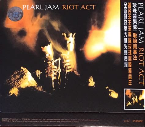 Pearl Jam Riot Act 2002 Cd Discogs