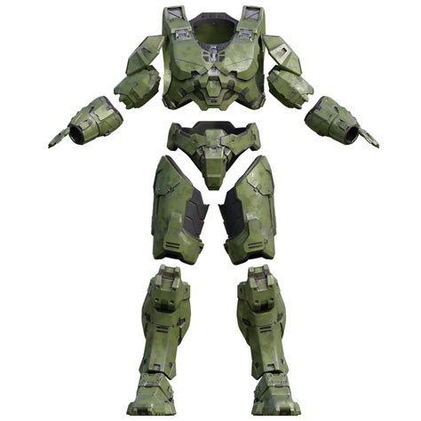 Halo Infinite Master Chief Base Armor 3d File Kit Wireframe