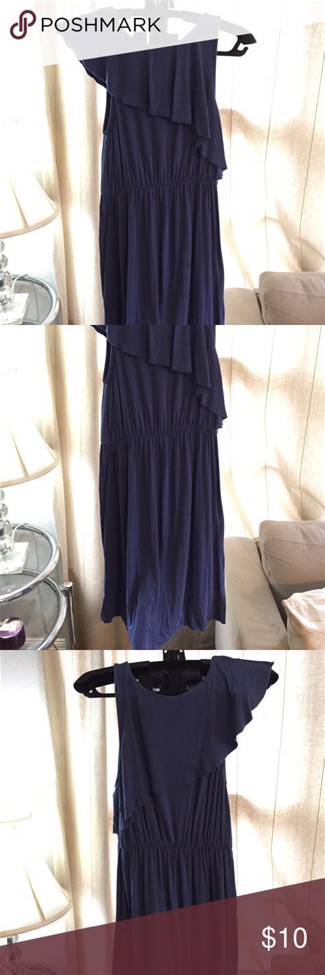 Periwinkle Knee Length Dress Periwinkle Knee Length Dress With Shoulder Detail And Cinched Waist