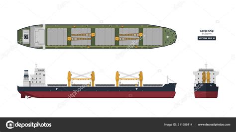 Cargo Ship Side View Drawing Ezzeyn