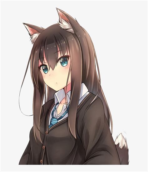 Wolf Cute Anime Girls Transparent Png 700x886 Free
