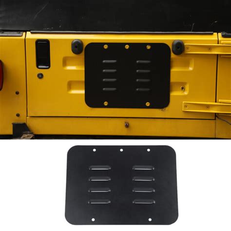 Black Alloy Tailgate Exhaust Air Vent Outlet Trim For Jeep Wrangler Tj