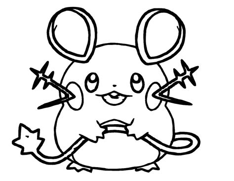 Pokemon Coloring Pages Dedenne At Free Printable