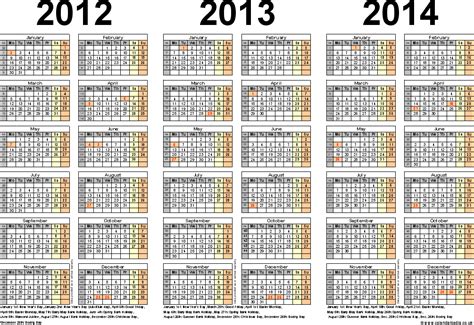Excel 2013 Year Calendar Template Master Template