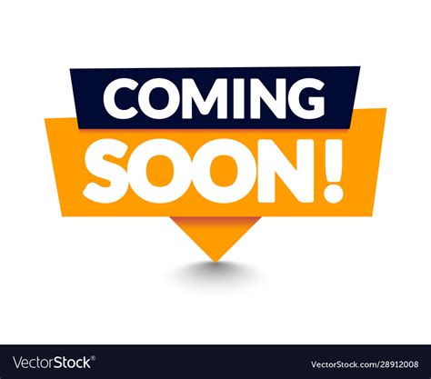 Modern coming soon banner icon flat web label Vector Image