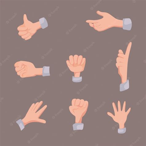 Premium Vector Collection Of Hands Showing Different Hand Gestures