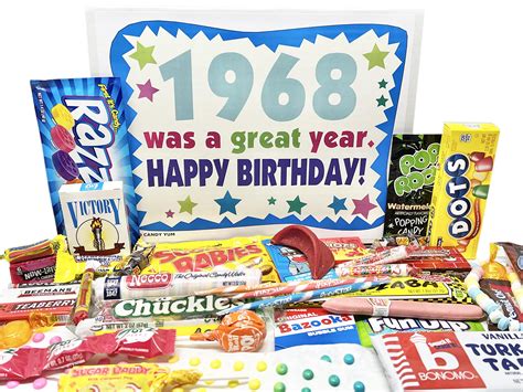 Buy Retro Candy Yum ~ 1968 55th Birthday T Box Nostalgic Retro Candy