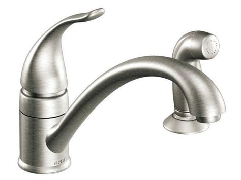 Moen black kitchen sink faucet has two different spray modes. MOEN CA87480CSL Torrance One Handle Low Arc Kitchen Faucet ...