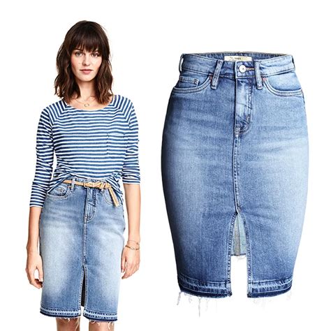Hot Sale 2017 New Summer Vintage Washed Denim Skirt Women High Waist Crotch Jeans Skirts Female