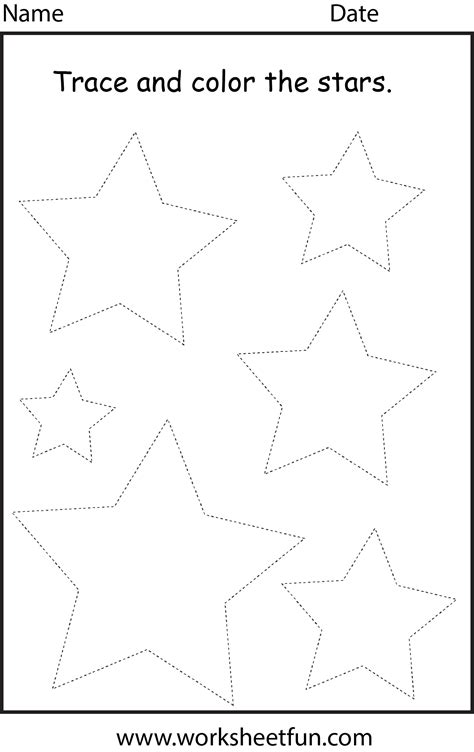 shapes star | Shape tracing worksheets, Free preschool worksheets, Shape worksheets for preschool