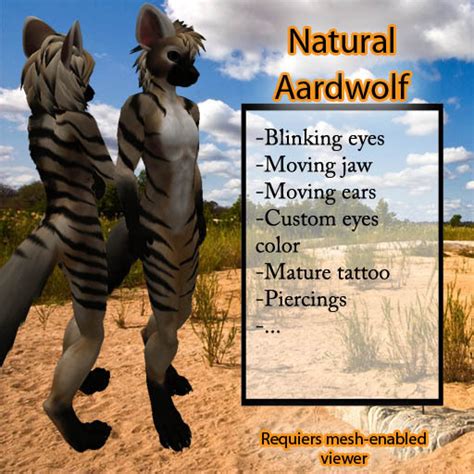 Second Life Marketplace Furry Aardwolf