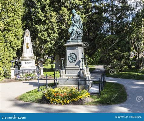 Mozart Memorial In Zentralfriedhof Vienna Austria Editorial Photo