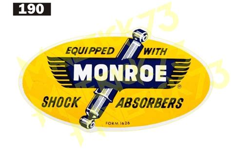 Adesivo Vintage Retro Monroe Shock Absorbers Maverick73