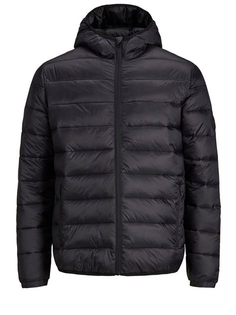 Jack And Jones Mens Quilt Puffer Jacket Lightly Padded Warm Hooded