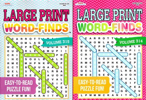 Large Print Word Finds Easy To Read Puzzle Fun Vol314 315 Set