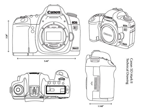 Technical Drawing Canon 5d Mark Ii Behance