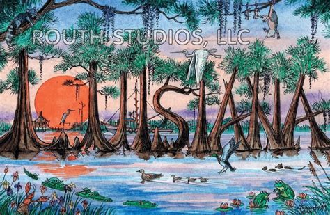 Louisiana Art Print Louisiana In Cypress Trees Cajun Swamp Etsy