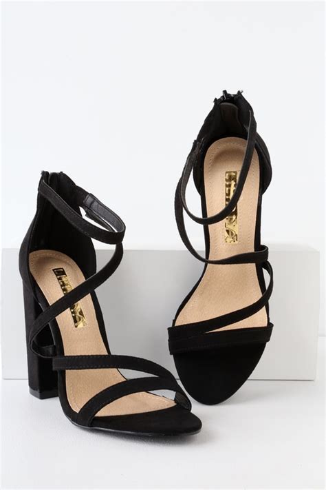 sexy black heels suede heels asymmetrical heels dress heels lulus