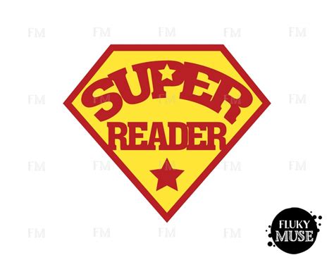 Super Reader Shield Svg Super Reader Cuttable Superhero Clipart Ai